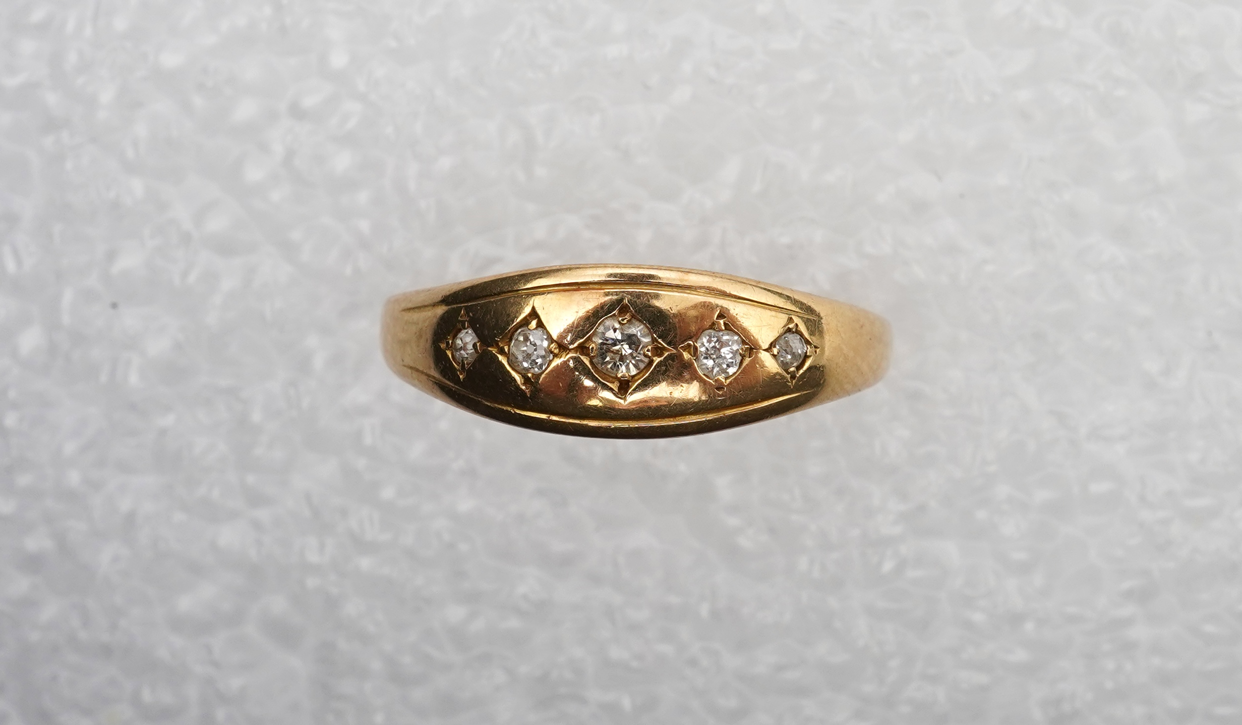 A diamond five-stone ring, early 20th century